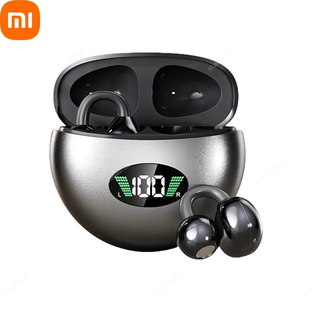 Xiaomi Wireless Bluetooth Q71 Clip-on Earphones High Sound Quality Earbuds Led Display Headphones Music Sports Headset by MVEnergo