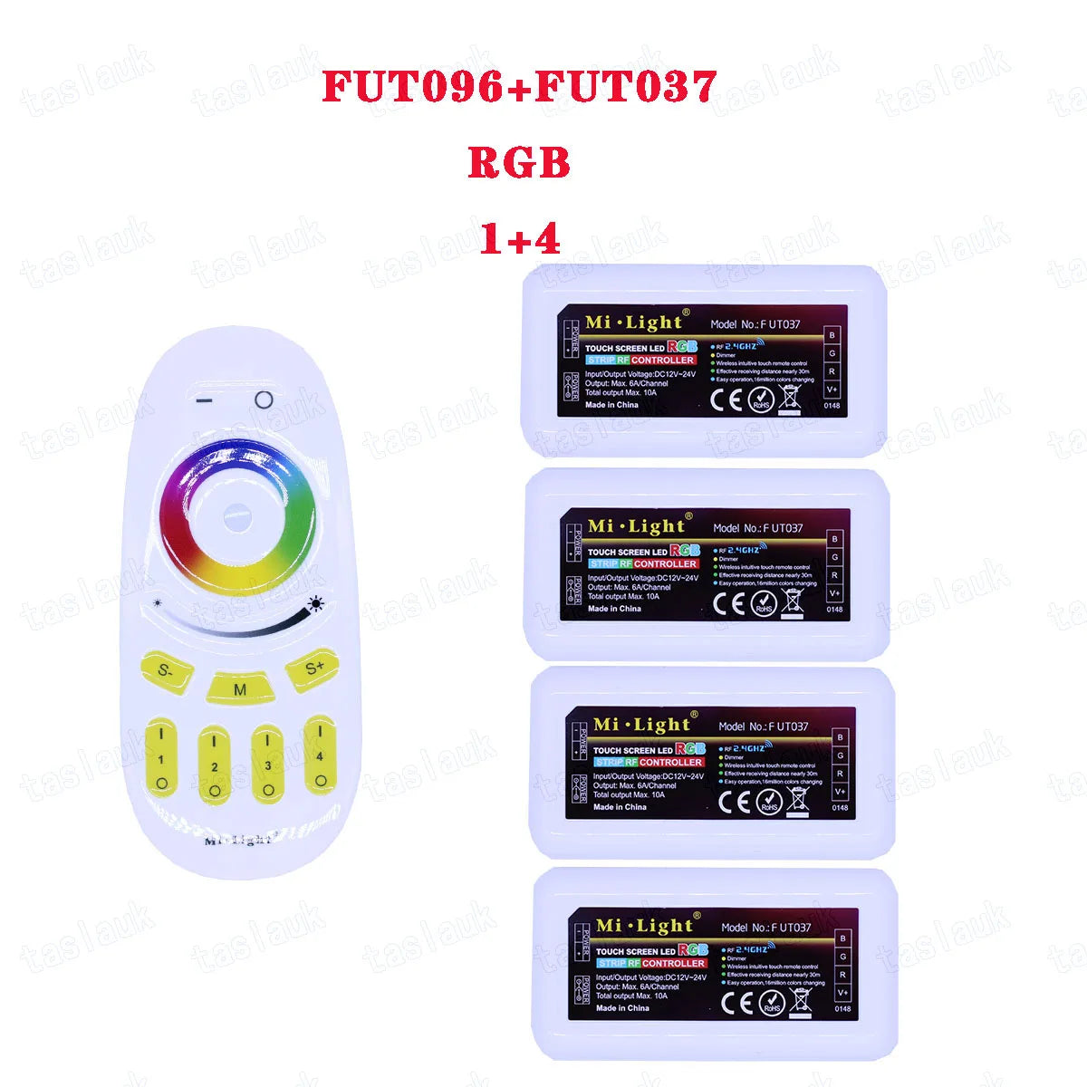 MiLight BOXER T4 B4  RGB CCT RGB RGBW CCT RGBWW FUT092 038 096 037 039 Controller DC12-24V RGB+CCT 4-Zone Touch Remote