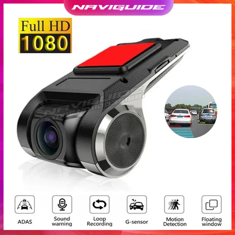 Car DVR ADAS LDWS Dash Cam Full HD 1080P Dash Cam For DVD Android Player Navigation Unit Auto Audio Voice Alarm Video Recording by MVEnergo