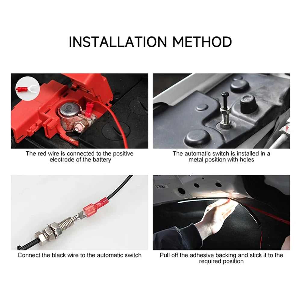 Universal Under Hood Engine Repair White LED Light Bar with Auto On/Off Switch Control Car SUV Pickup Offroad Repair Work Light by MVEnergo