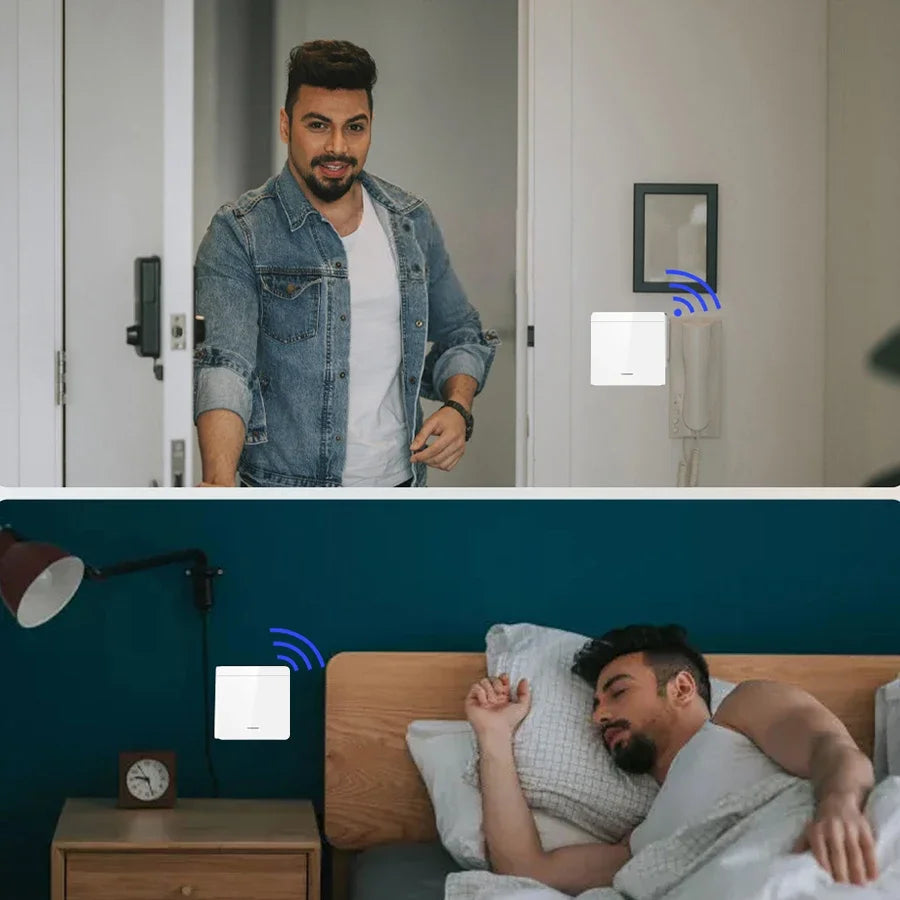 Wireless Light Wall Switch Relay Receiver RF 433Mhz 1/2/3Gang Panel Switch Remote Control Interruptor for LED Lamp 10A 110V 220V by MVEnergo