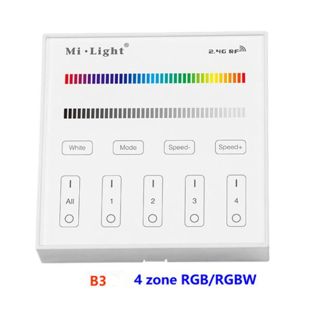 Miboxer Smart Touch Panel Dimmable Dimming/CT/RGB/RGBW/RGB+CCT LED Strip Light Controller 2.4G wireless Remote Milight b1 b4 p3