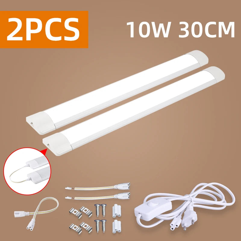 LED Kitchen Light Under Cabinet 10W 20W Led Tube Bar Wall Lamp Ultra Thin Home Bedroom Kitchen Closet Indoor Lighting 220V Room by MVEnergo