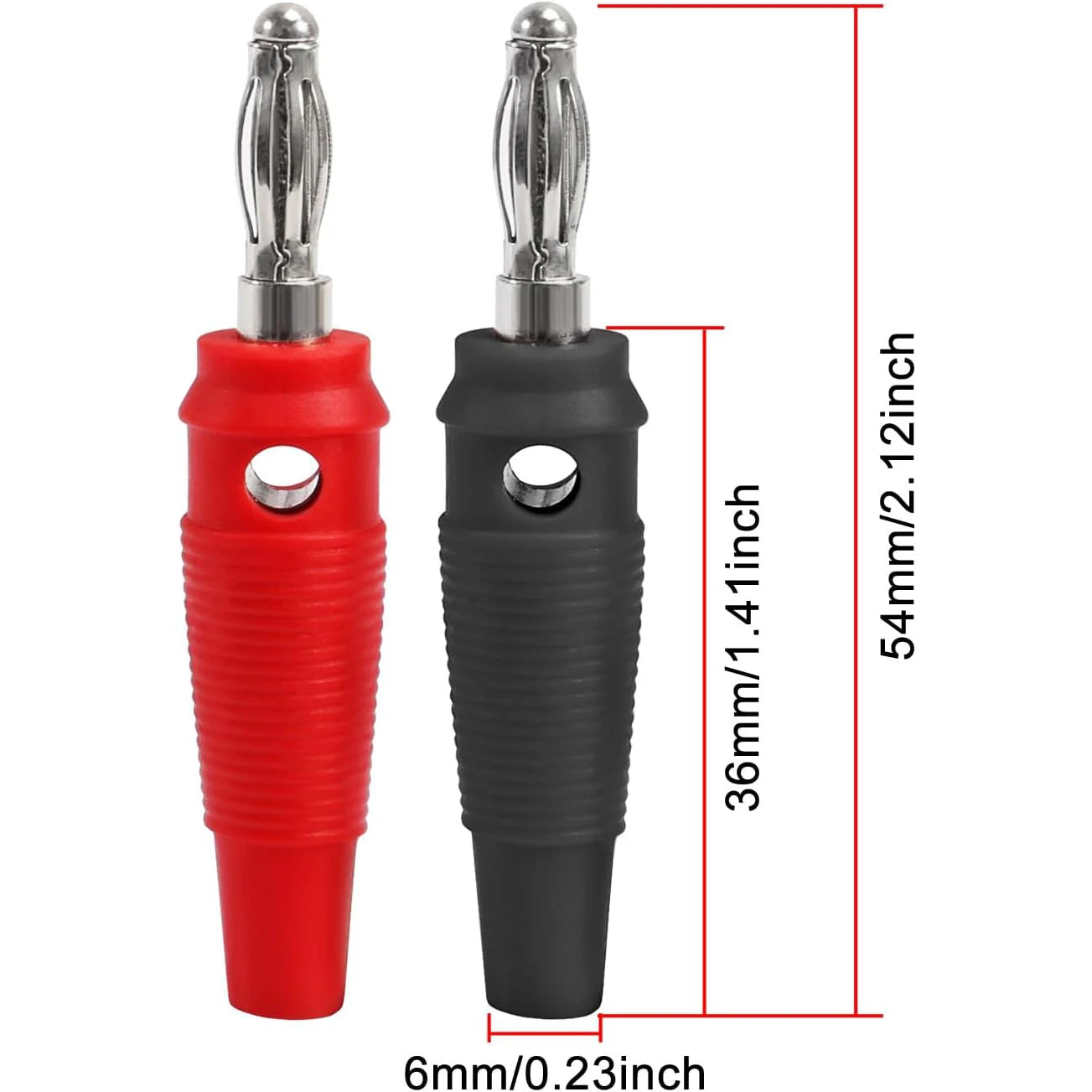 Binding Posts Terminals 4mm Banana Plug Socket Red and Black Gold Plated 4mm Female and Male Banana Plugs Banana Socket Terminal by MVEnergo