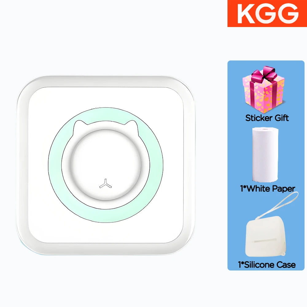 Mini Printer Portable Wireless Bluetooth Sticker Label Photo Memo Thermal Print Study Learn Printer Children Boys Girls Gifts