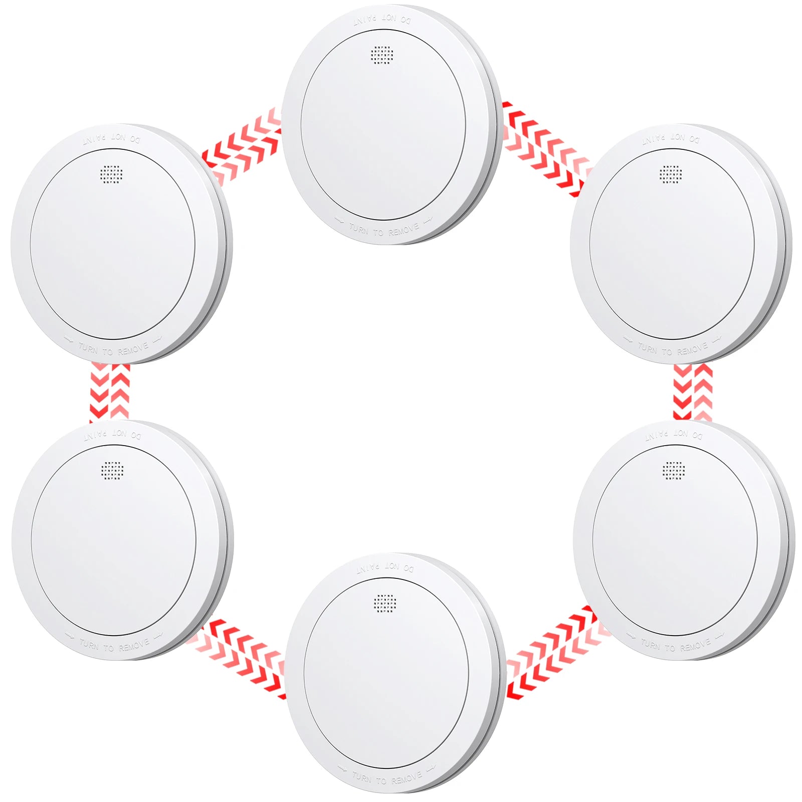 CPVAN Interlinked Smoke Detector Wireless Fire Alarm Home Security protection Smoke Alarm EN14604 10Year Battery Fire Detector