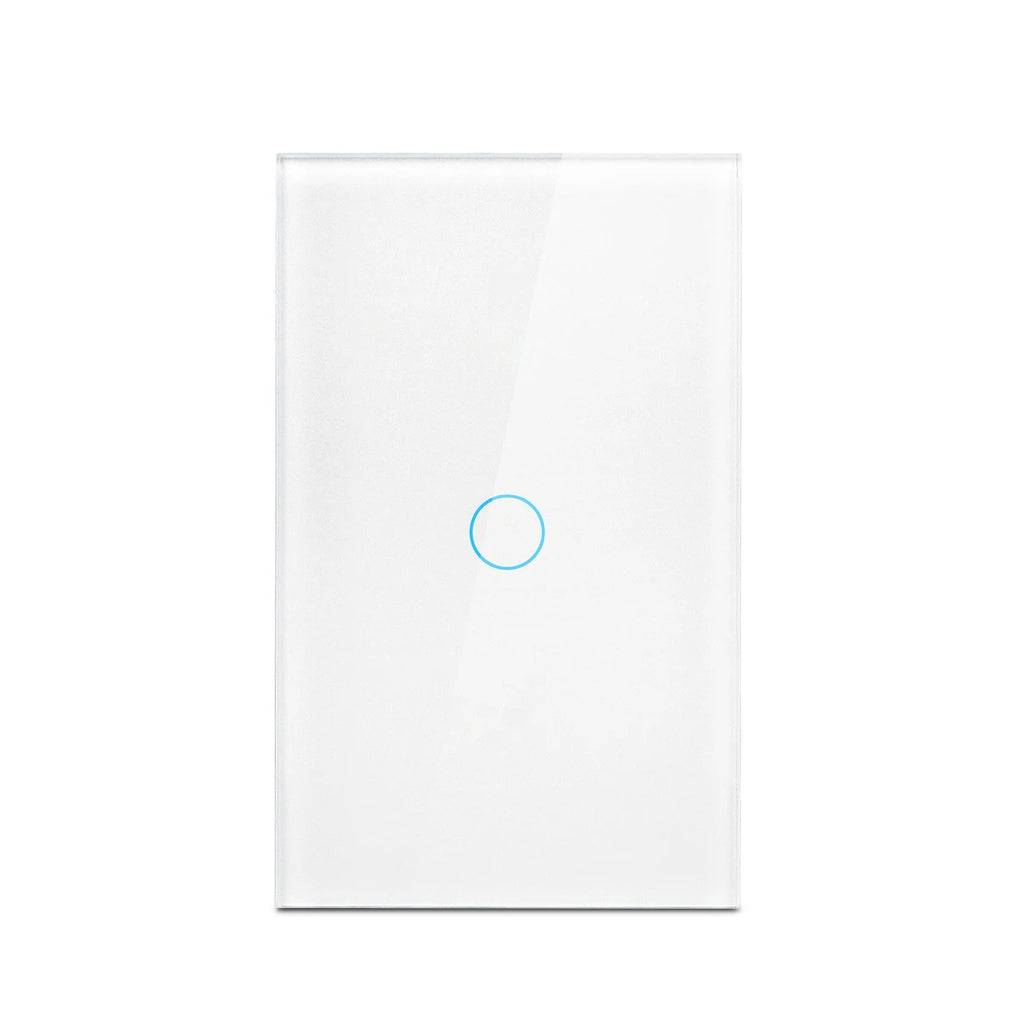 AC100-240 Touch Switch Power Led Panel Wall Light Switches Tempered Black White Crystal Glass 1/2/3 Gang Interruttore Switch by MVEnergo