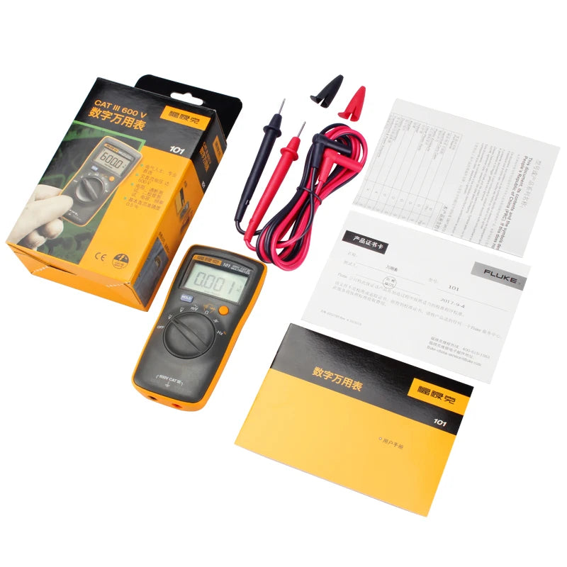 Fluke 101 101KIT 106 107 Handheld Auto-ranging Digital Multimeter Pocket AC/DC Voltage Resistance Capacitance Tester by MVEnergo