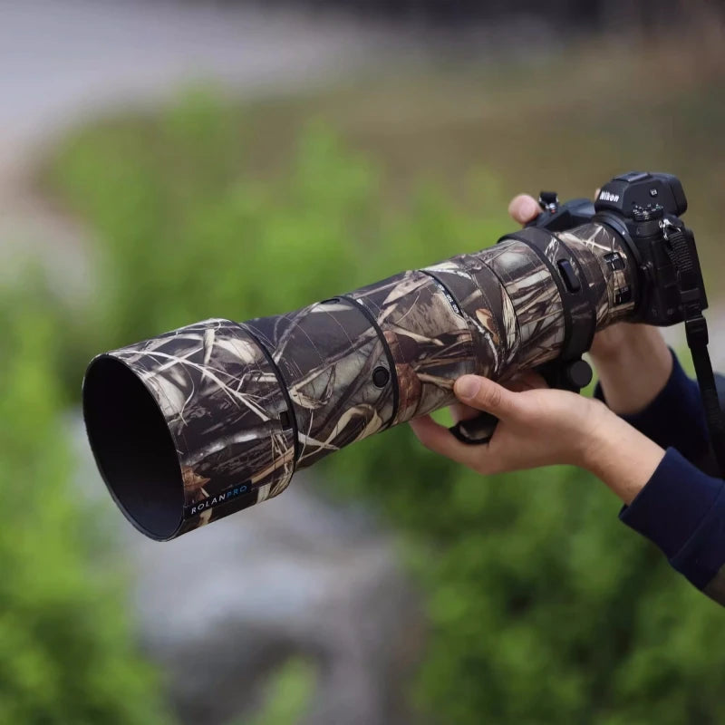 ROLANPRO Lens Coat For Nikon Z 180-600mm F/5.6-6.3 VR Waterproof Protective Case Camouflage Rain Cover Z180-600 Guns Sleeve by MVEnergo