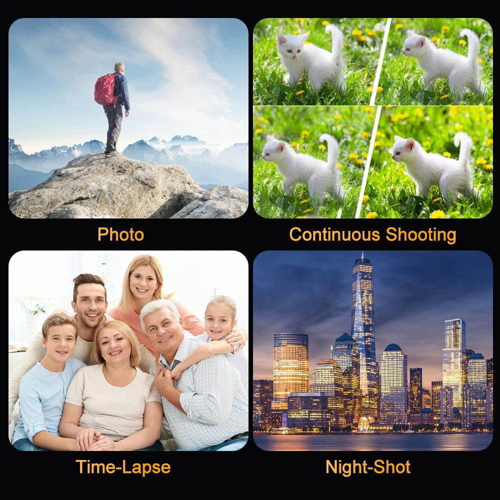 4K Portable Digital photography Camera 2 in1 Photo Video Record DV Travel Video Camera 18X Zoom 3'' Rotatable Screen With Flash by MVEnergo