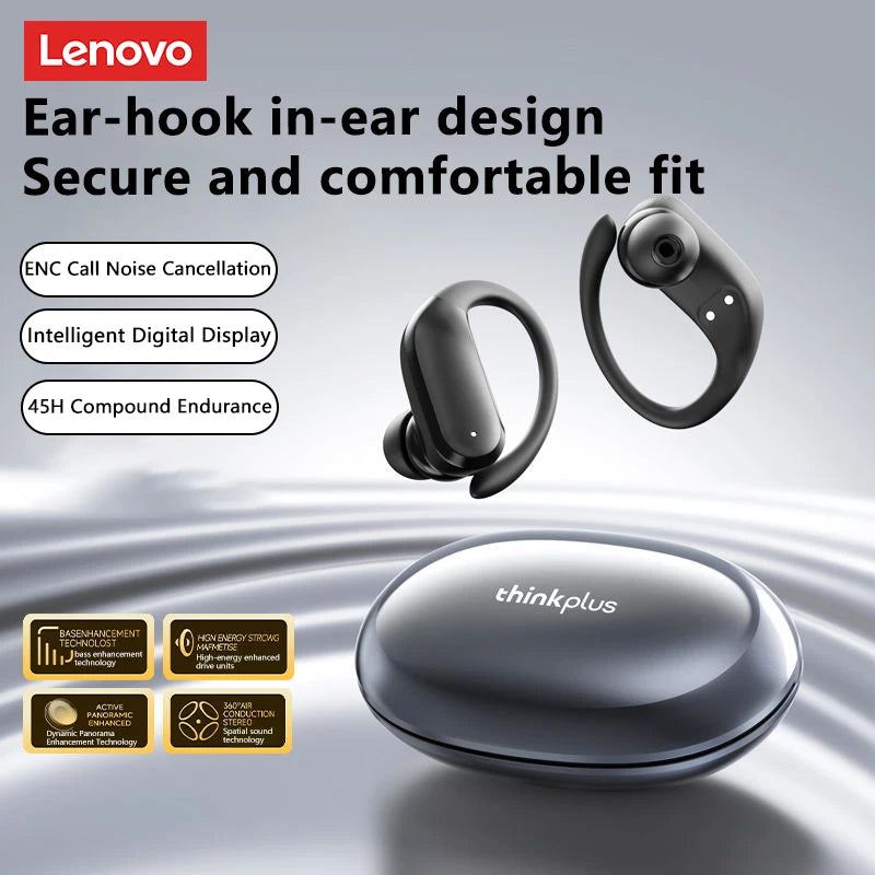 New Lenovo XT55 Bluetooth 5.4 Wireless Earphones Long Battery Life HiFI Stereo Headphone Noise Cancelling Sport Headset With Mc by MVEnergo