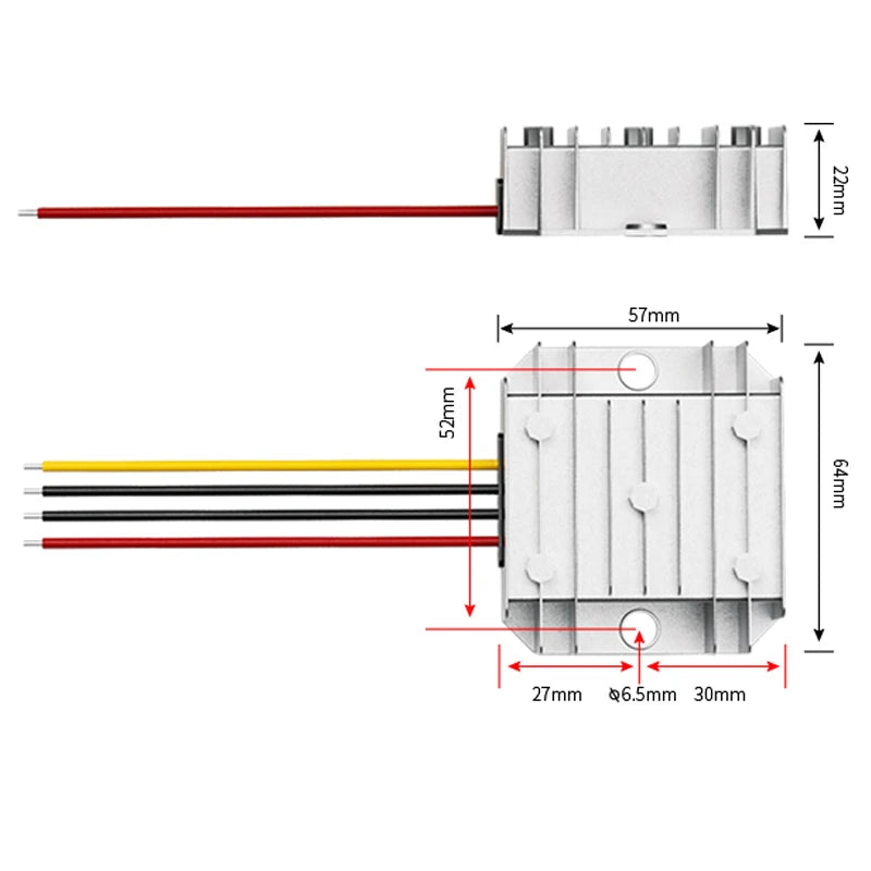 GYVRM 24V 36V 48V 60V to 12V 5A 6A 8A 10A Step-down DC DC Converter 48V-12V Voltage Regulator Buck Car Truck Boat Power Supply by MVEnergo