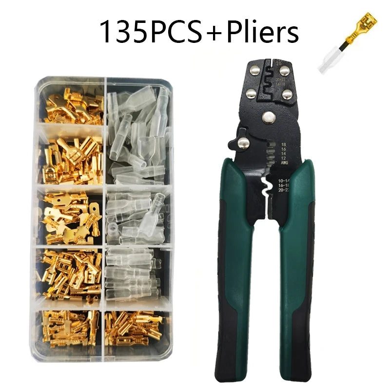 Multi-function Mini Electric Terminal Crimping Pliers With Wire Stripping Cutting Hand Crimping Tool Multiple Connector Kits