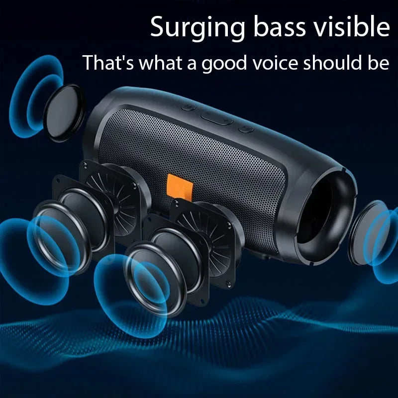 Portable Subwoofer Bluetooth Speakers Outdoor Stereo Surround Waterproof Loudspeaker Wireless Sound Box Support FM Radio TF Card by MVEnergo