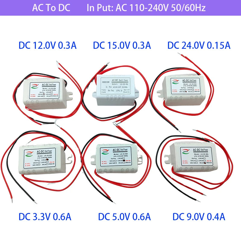 AC to DC Converter Step-down Power Supply Module AC110V 220V 230V To DC 3V 5V 9V 12V 15V 24V 3W Led Isolated Voltage Stabilized by MVEnergo