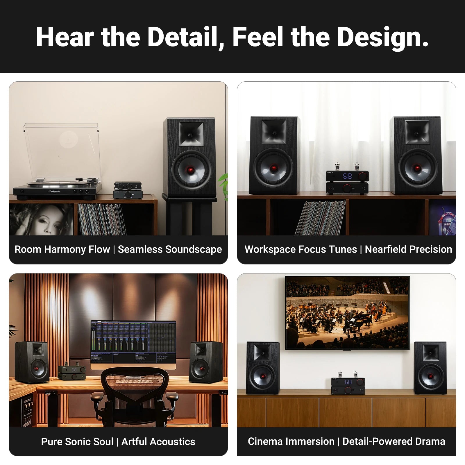 AIYIMA P600 6.5 Inch Passive Speaker Wood Carbon Fiber Woofer Silk Tweeter Bookshelf Speaker for Hifi Amplifier Home Theater by MVEnergo