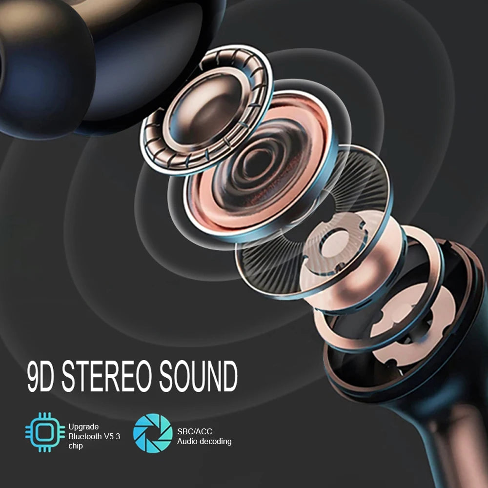 MONSTER Tws Wireless Bluetooth Earphones HD Stereo Sound Earbuds Headphones Charging Box LCD Touch Display Sports In-Ear Headset by MVEnergo