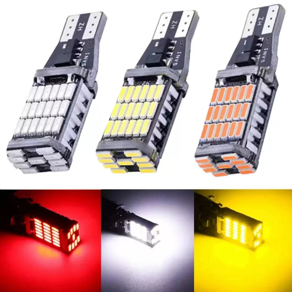 Car LED Turn Signal Lamps T15 W16W 921 912 T16 T10 LED Bulbs High Power 45 SMD 4014 Replace for Car Reversing Light White by MVEnergo