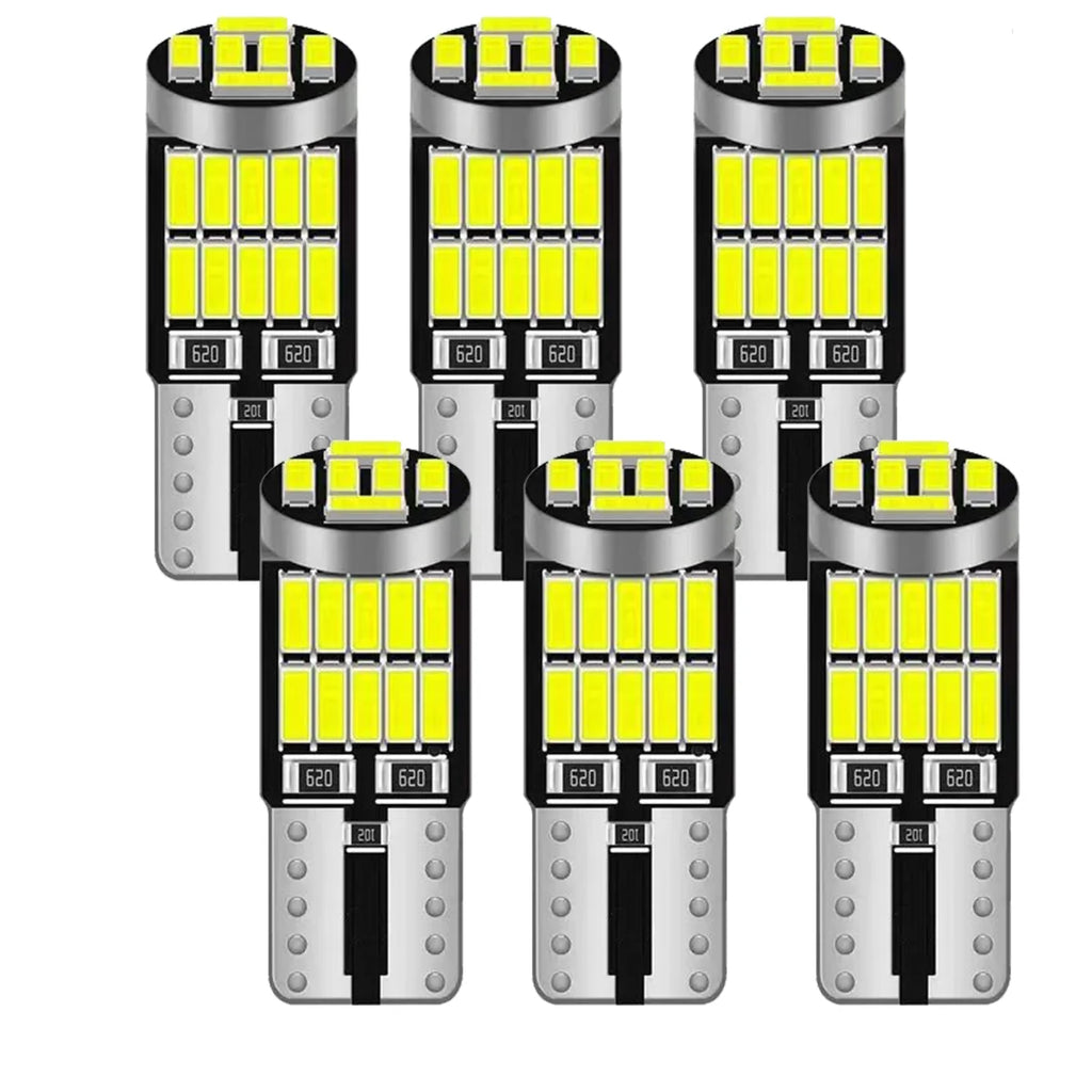 2/4/10X T10 W5W LED Bulb CANBUS No Error 12V 4014-26SMD 400LM 6500K Super Bright White Car Interior Dome Door Maps Trunk Lights