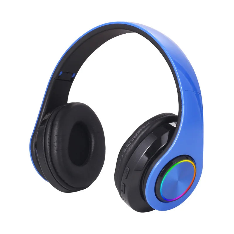 Wireless Bluetooth 5.0 Headphone With Microphone On-Ear Headset Stereo Sound Earphones Sports Gaming Foldable Headphones Game by MVEnergo