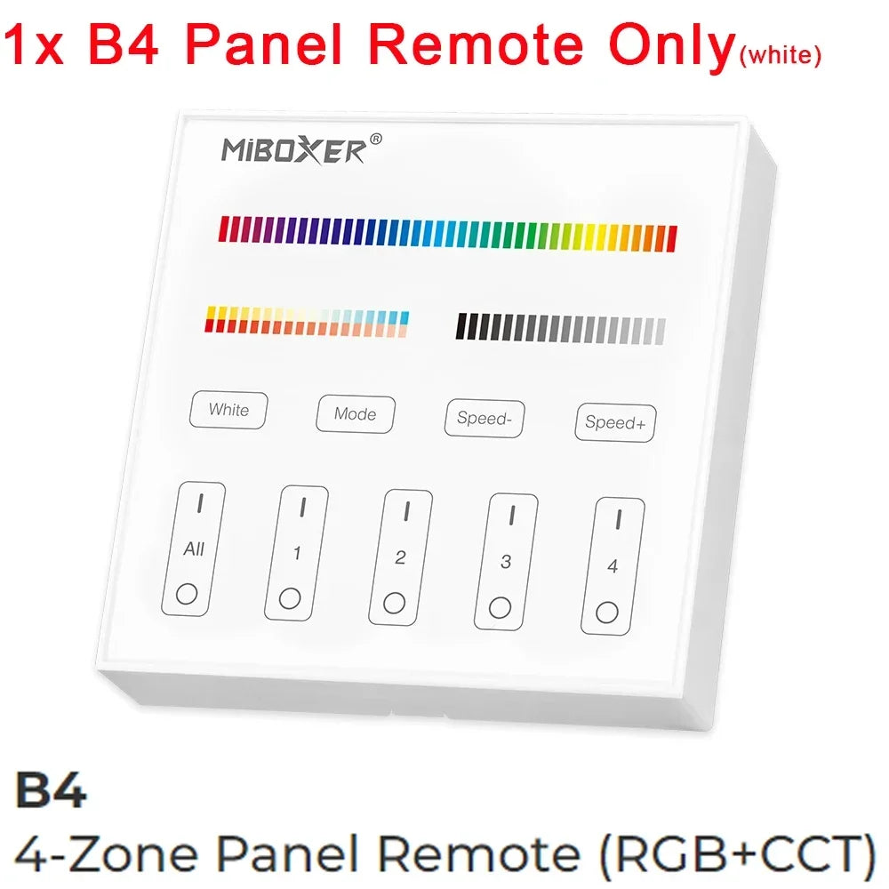 MiBoxer 2.4G Wireless RGBCCT LED Panel Remote FUT100 FUT092 FUT092B FUT088 FUT089 FUT089B FUT089S B3 T3 B4 T4 B0 B8 S2W+ C5 Y3