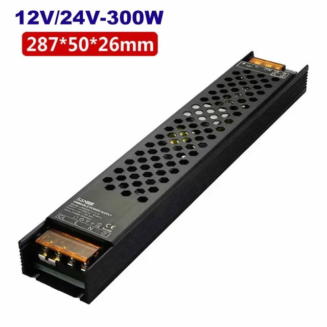 DC12V/24V 60W 100W 150W 200W 250W 300W Dimmable LED Driver Aluminum Triac & 0-10V Dimming Power Supply Lighting Transformer
