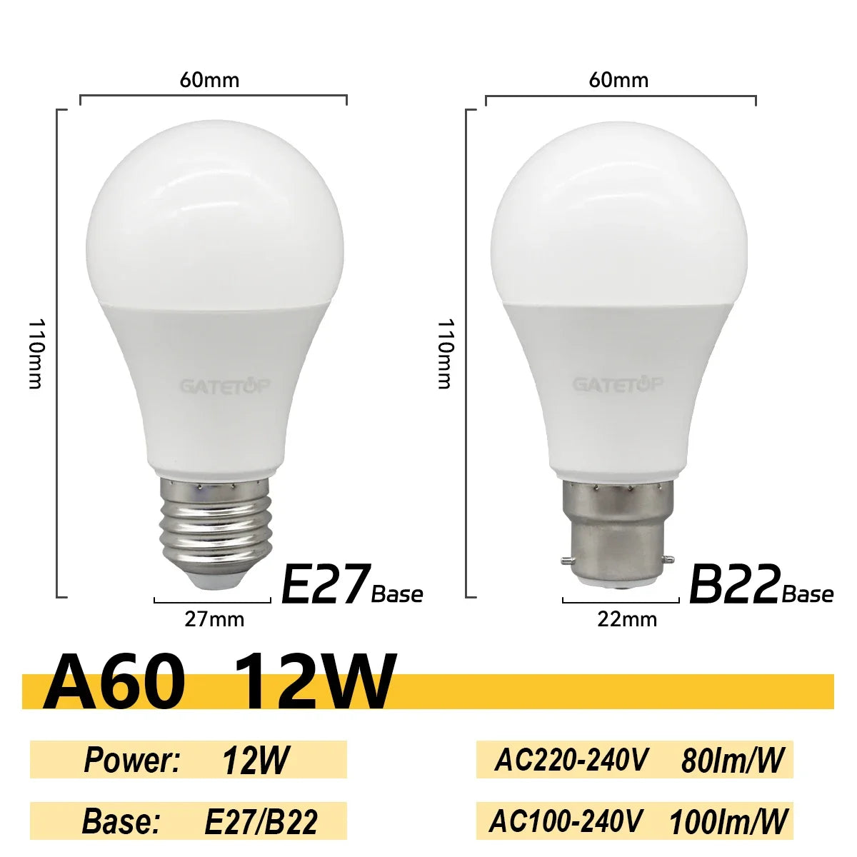 4PCS E27 B22 Base Led Bulb 8W 18W 20W 24W Lamps Hight Lumen AC220V 230V 110V Light Lamps for Home Derection Living Room Lighting by MVEnergo