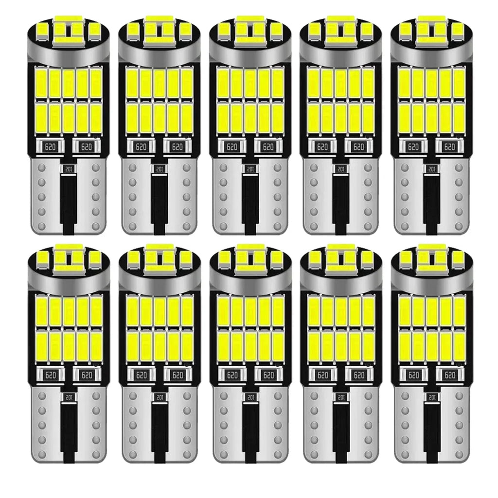 2/4/10X T10 W5W LED Bulb CANBUS No Error 12V 4014-26SMD 400LM 6500K Super Bright White Car Interior Dome Door Maps Trunk Lights
