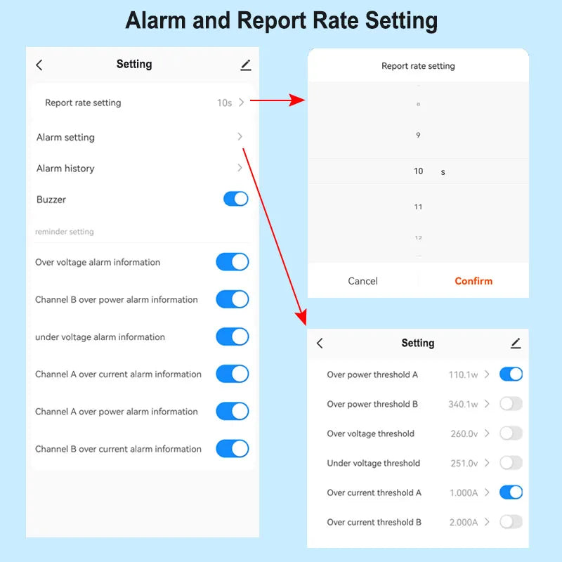 Tuya Smart New WiFi Energy Clamp Bidirectional Meter with Buzzer Alarm for Threshold App Monitor Export Import Power AC110V/240V by MVEnergo