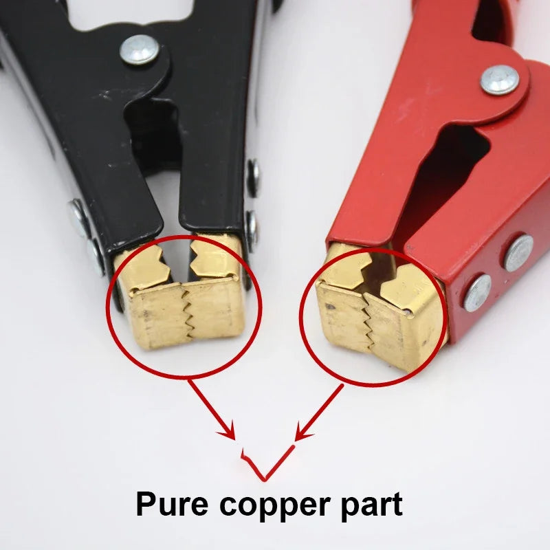 2pcs 500-1000Amp Heavy Duty Copper Alligator Clips Terminal Test Electrical Battery Crocodile Clamp for Jumper Cables Boost by MVEnergo