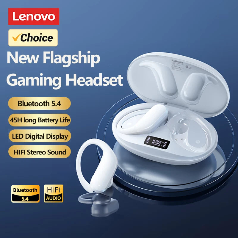 New Lenovo XT55 Bluetooth 5.4 Wireless Earphones Long Battery Life HiFI Stereo Headphone Noise Cancelling Sport Headset With Mc by MVEnergo