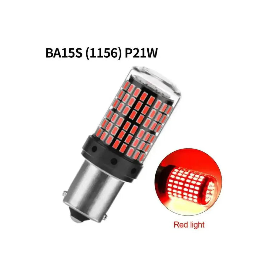 2Pcs 1156 BA15S P21W BAU15S PY21W T20 7440 W21W 3157 1157 P21/5W W21/5W LED Bulbs 144smd led CanBus lamp For Turn Signal Light by MVEnergo