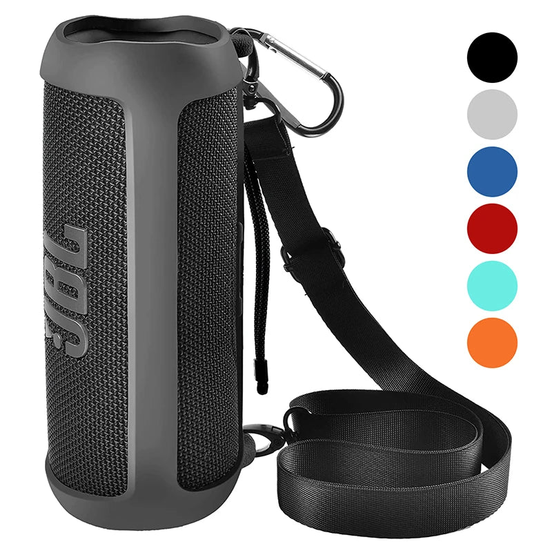 ZOPRORE Silicone Sling Speaker Case Cover for JBL Flip 6 Portable Soft Protective Case for JBL Flip6 Wireless Bluetooth Speaker by MVEnergo