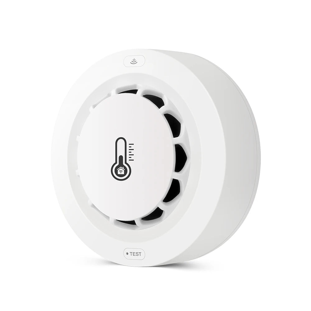 Tuya WiFi Smoke Alarm Temperature and Humidity Sensor Smoke Detector Fire Protection Alarm Smokehouse Combination Firefighters