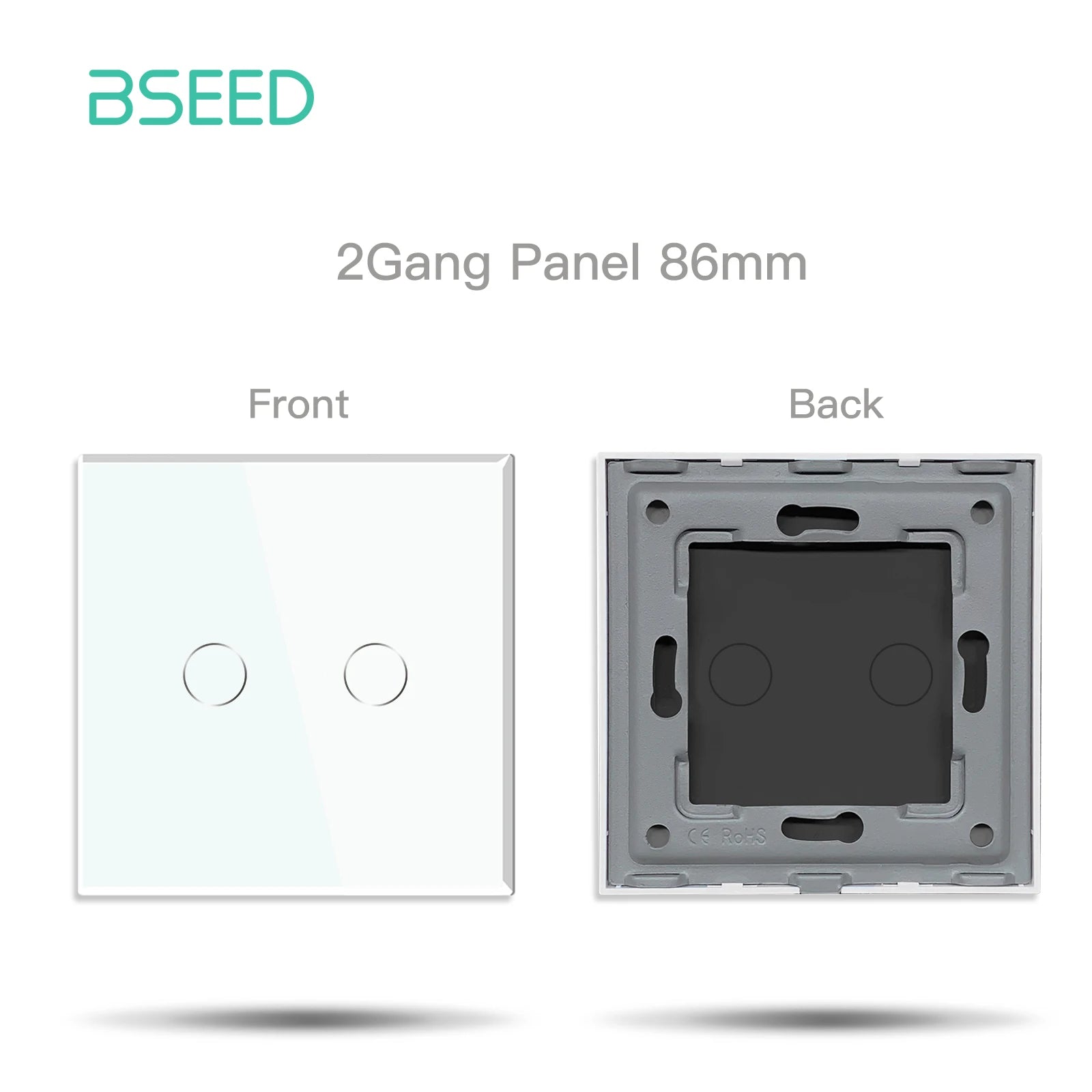 BSEED 1/2/3Gang Smart Zigbee Switches Function Part Touch Glass Front Panel EU Wall Socket Smart Plug DIY Parts Free Combination by MVEnergo