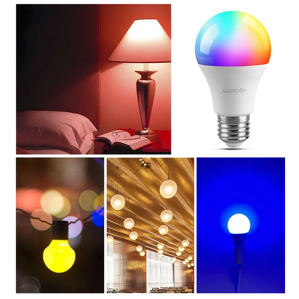 LED RGB Lamp Spotlight Bulb AC220-240V Bombillas LED E27 E14 GU10 B22 6W 10W IR Remote Control Led Smart RGBW Lamp Home Decor by MVEnergo