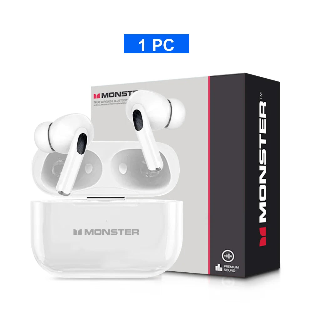 MONSTER Tws Wireless Bluetooth Earphones HD Stereo Sound Earbuds Headphones Charging Box LCD Touch Display Sports In-Ear Headset by MVEnergo
