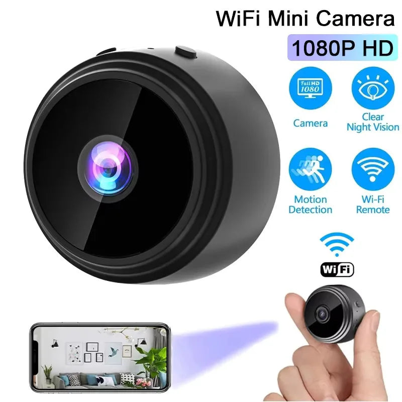 A9 Wifi Mini Camera 1080P Security MonitoringWireless Remote Night Vision Video SurveillanceSmart Home Mini DV Cam HD Camera by MVEnergo
