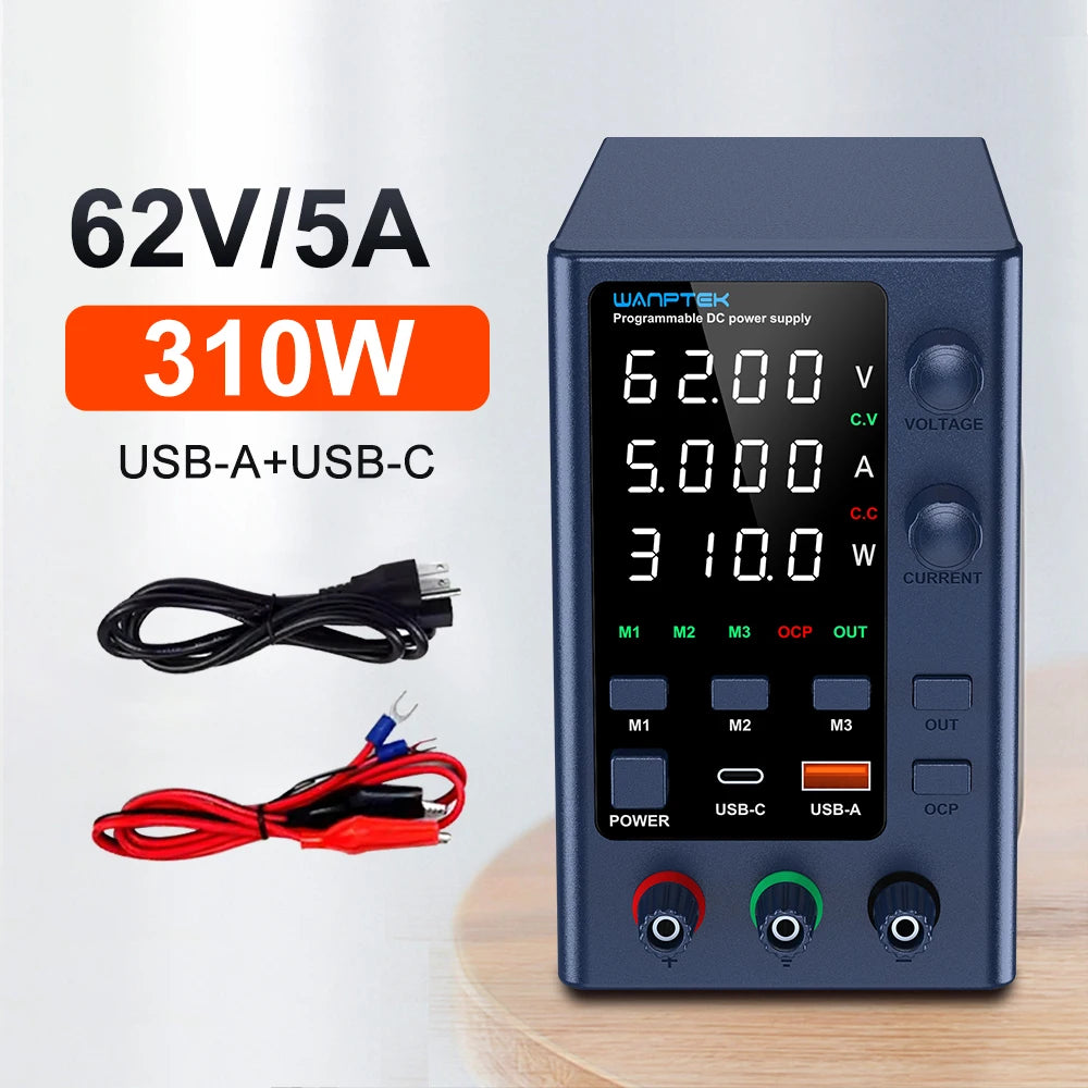 Wanptek DC Power Supply 30V 10A 5A Variable Bench Power Supply Adjustable Lab Power Supply 60V 5A 120V 3A Voltage Regulator by MVEnergo