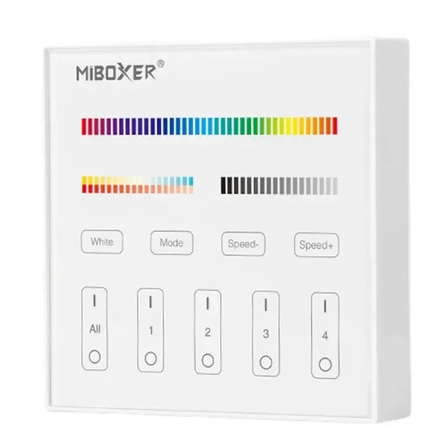 Miboxer B0 B1 B2 B3 B4 B8 2.4GHZ LED Touch Panel Remote 4-Zone/8-Zone Dimming Controller for Single Color/RGB+CCT/RGBW/ LED Lamp