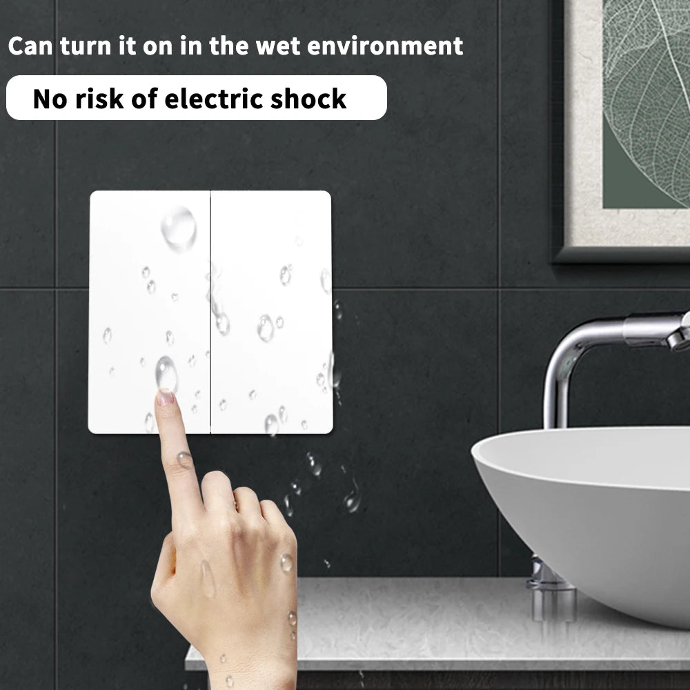 LVGEMSS Smart Wireless Switch RF433 Self-Powered Push Button Wall Panels Remote Controller Light Switch Waterproof Wall Switch by MVEnergo