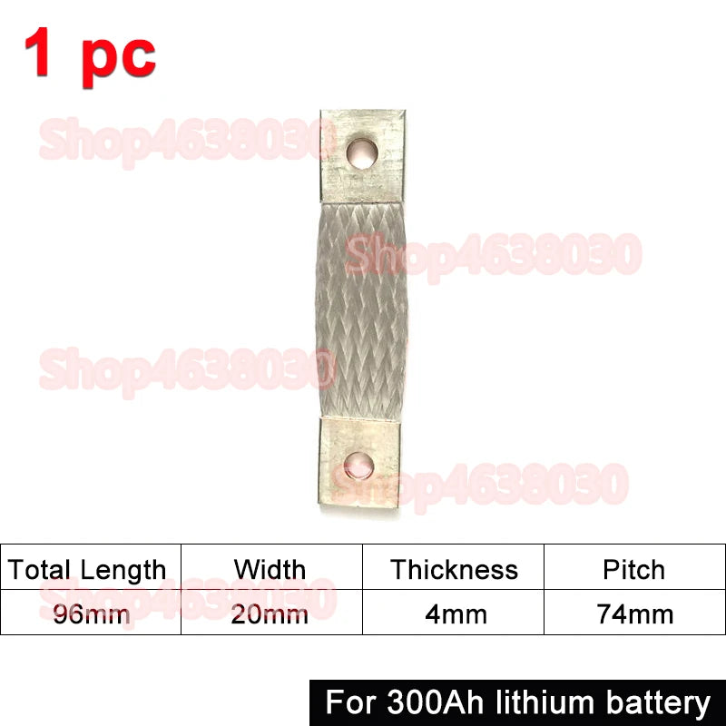 230Ah 280Ah 300Ah 12V Busbar Lifepo4 Battery Flexible Copper Connector 56mm 74mm for Lifepo4 Battery Use 1/2/3/4/8pcs