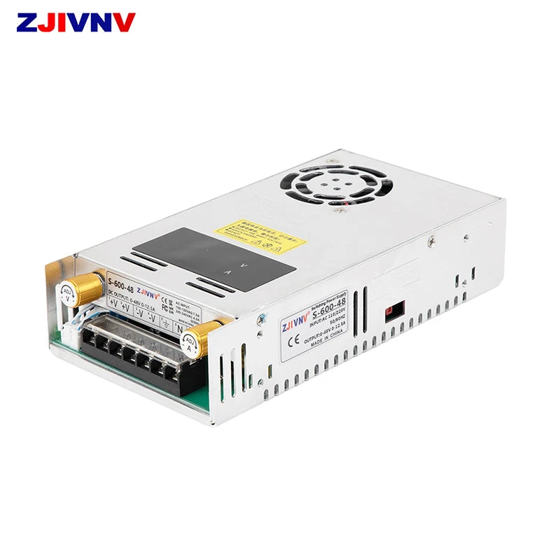600W Voltage and Current Adjustable Switching Power Supply with Dual Display Screen Constant Voltage and Current 12V 24V 36V 48V by MVEnergo