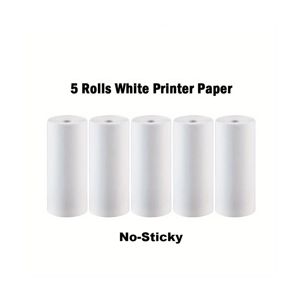 16Rolls Thermal Printer Papers 57x25mm Self-adhesive Thermal Papers HD Color Label Printers for Inkless Mini Portable Printer