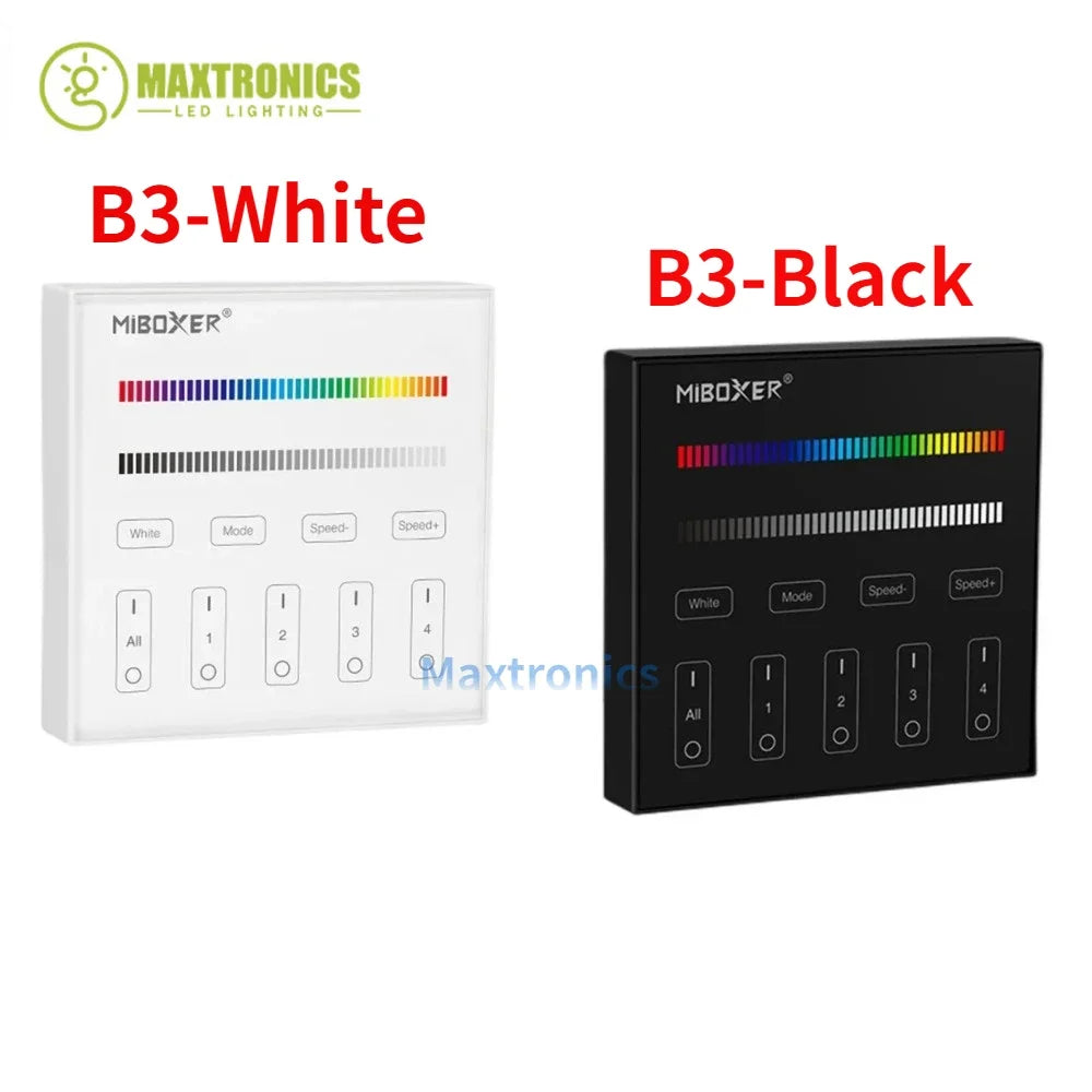 Miboxer B0 B1 B2 B3 B4 B8 2.4GHZ LED Touch Panel Remote 4-Zone/8-Zone Dimming Controller for Single Color/RGB+CCT/RGBW/ LED Lamp