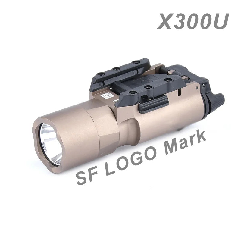 Tactical Surefir X300 X300U Ultra X300V XH35 Metal Pistol Gun Strobe LED Light Fit 20mm Rail Airsoft Hanging Hunting Flashlight by MVEnergo