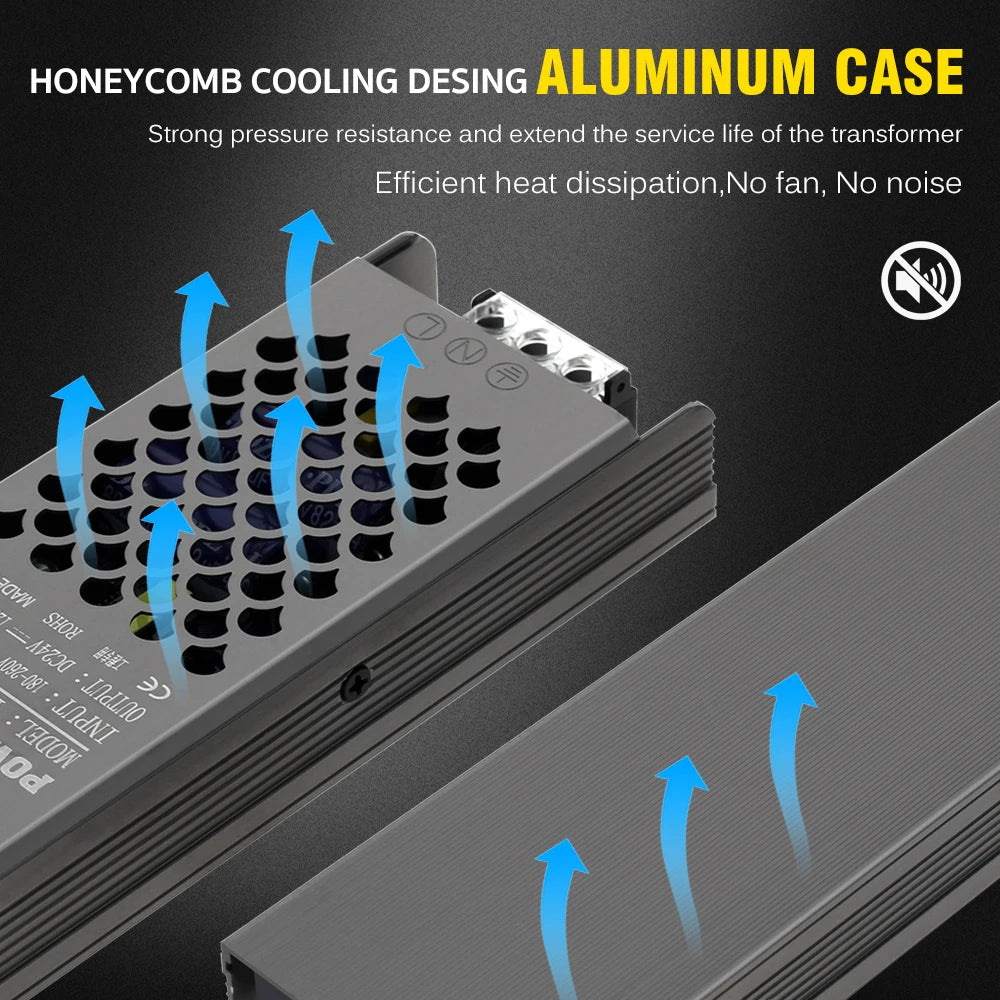 Ultra Thin LED Power Supply DC12V 24V 48V 45W 60W 100W 200W 300W 400W LED Lighting Transformers For LED Light Strip