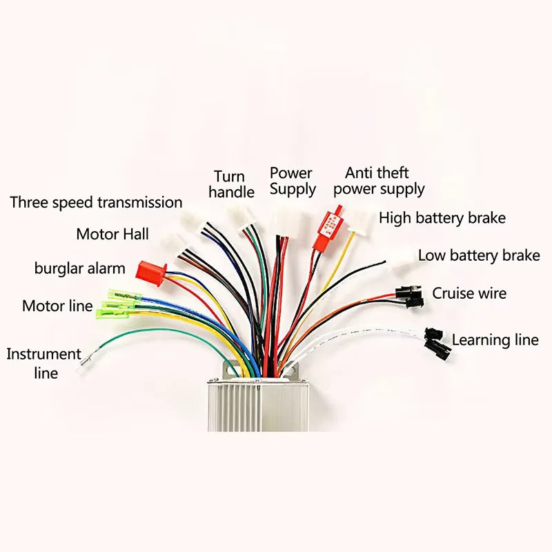 Electric Bicycle Accessories 36V/48V Electric Bike 350W Brushless DC Motor Controller For Electric Bicycle E-bike Scooter by MVEnergo