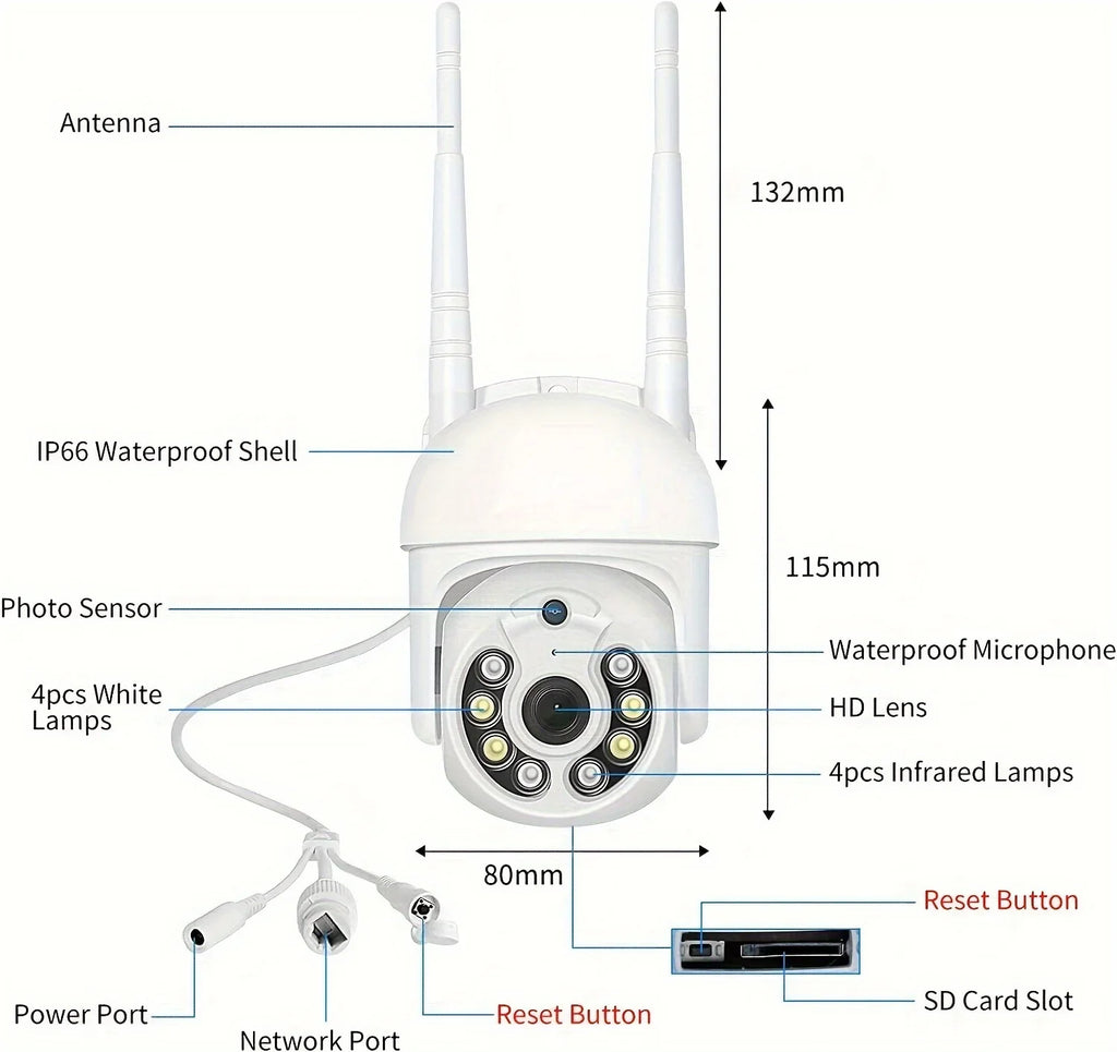 8MP 4K IP Camera 5MP Speed Dome Auto Tracking Camera Smart Home Outdoor Wireless WIFI Camera Surveillance Monitor by MVEnergo