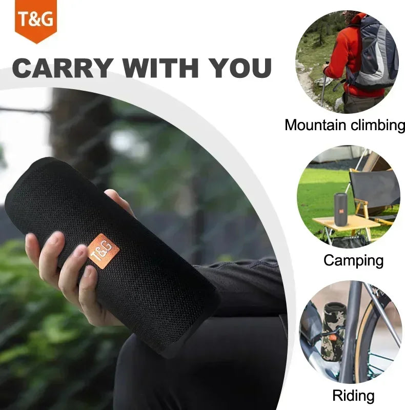 T&G TG365 Portable Bluetooth Speaker Dual Bass LED Wireless Subwoofer Waterproof Outdoor Boombox FM AUX BT TF Music Player by MVEnergo